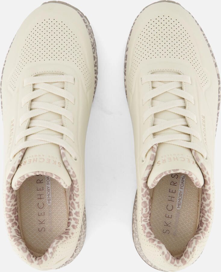 Skechers UNO SAFARI TIME Dames Sneakers Naturel Off-White Multi - Foto 5