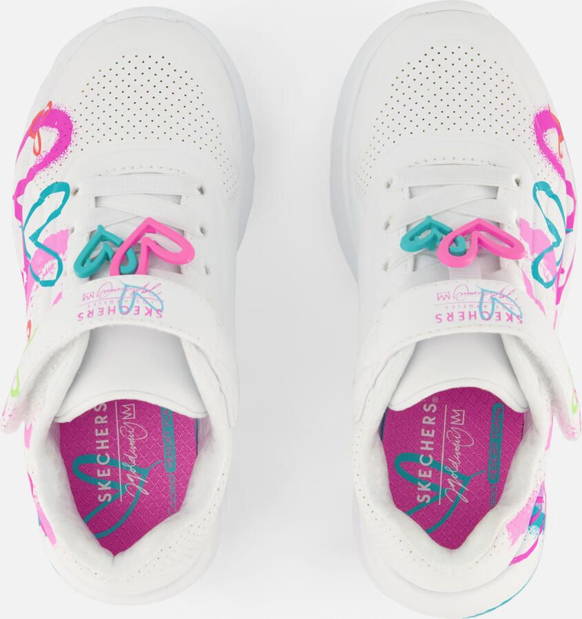 Skechers Uno Lite Graffiti Hearts wit Synthetisch Dames - Foto 3