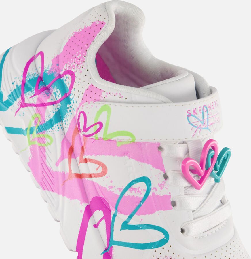 Skechers Uno Lite Graffiti Hearts wit Synthetisch Dames - Foto 2