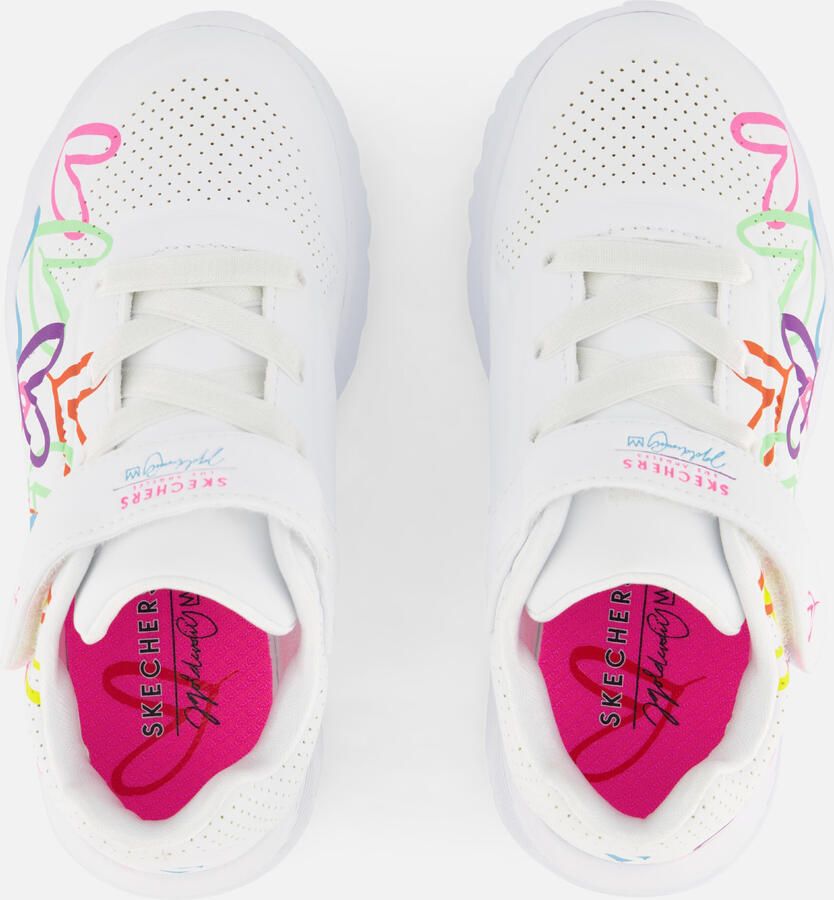 Skechers Uno Lite Love Court Classic Sneakers wit Dames - Foto 3