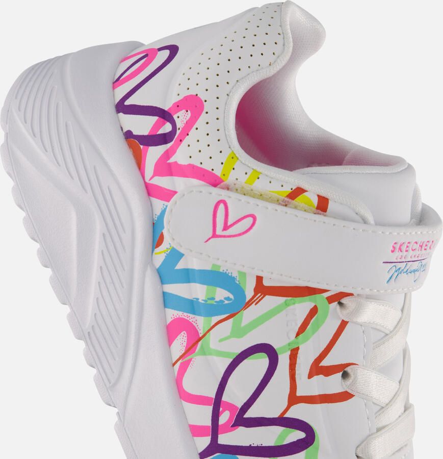 Skechers Uno Lite Love Court Classic Sneakers wit Dames - Foto 4