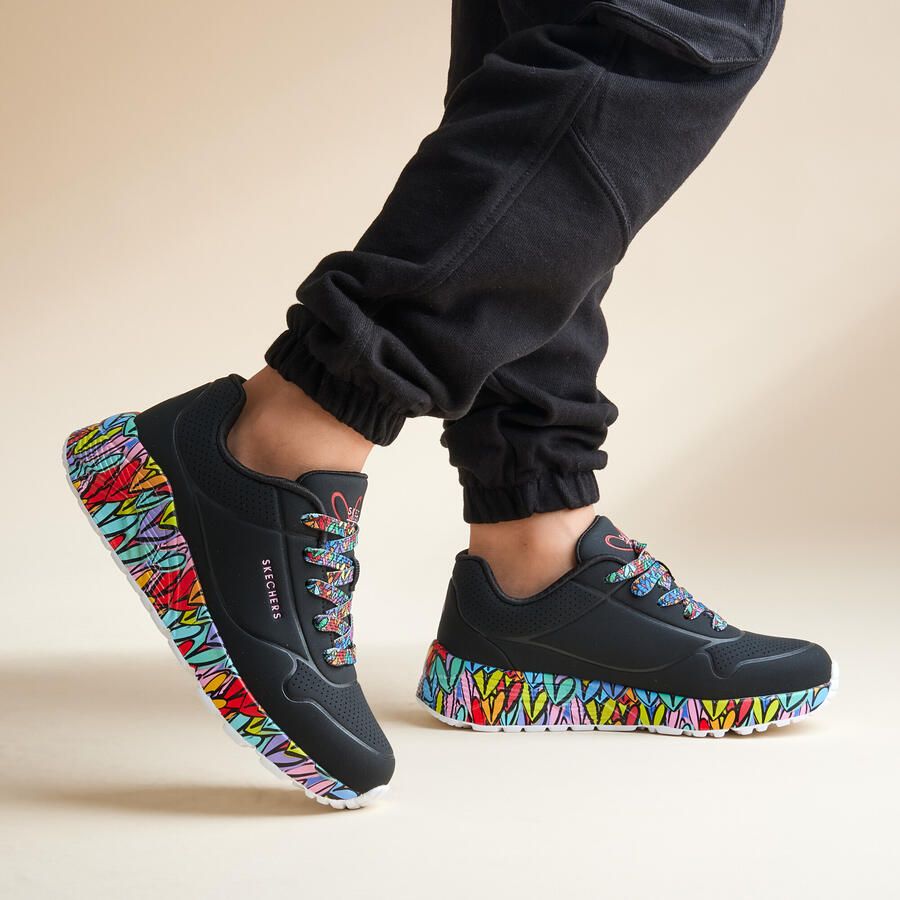 Skechers Uno Lite Sneakers zwart Synthetisch Dames - Foto 2