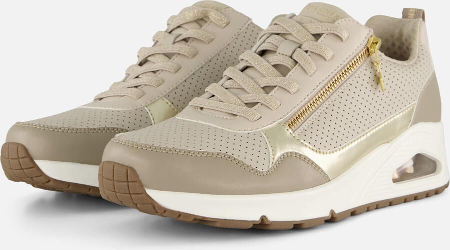 Skechers UNO- METALLIC SLIDERS Dames Sneakers Taupe