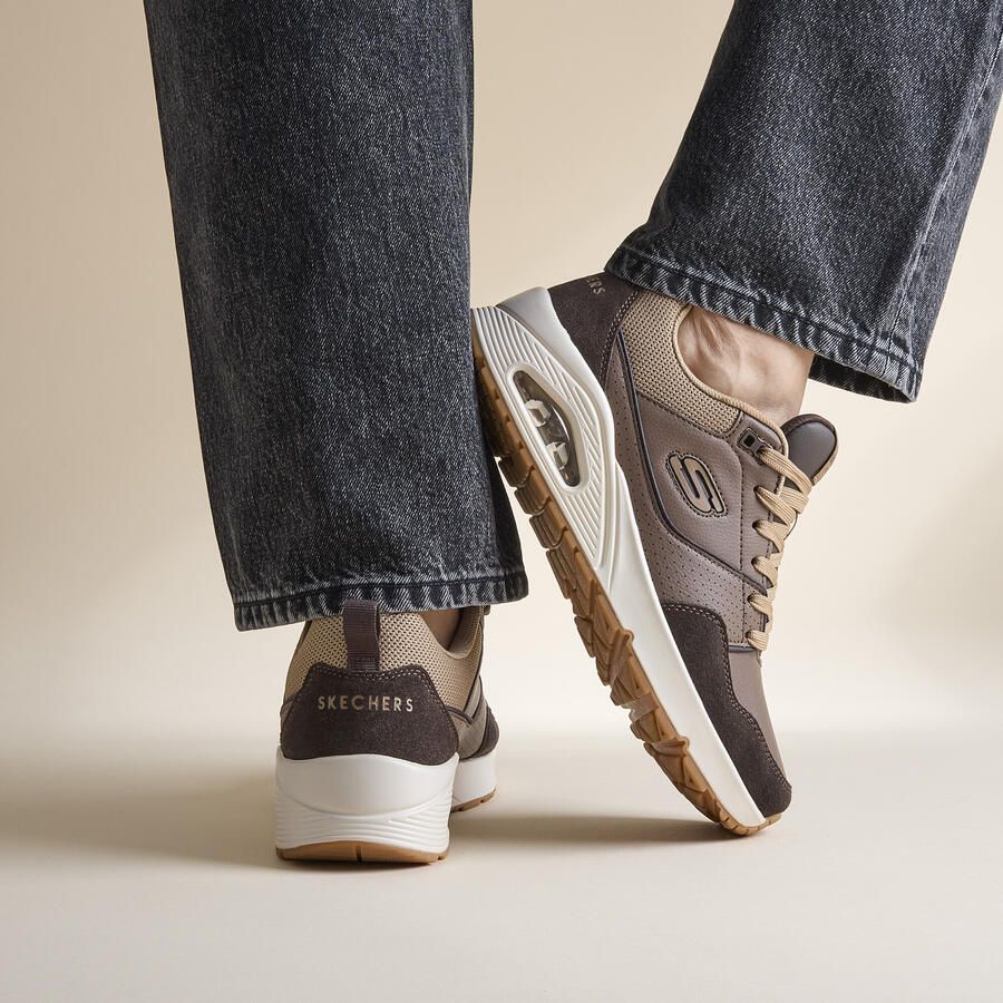 Skechers Stijlvolle Sneaker Collectie voor Mannen & Vrouwen Brown Heren - Foto 3