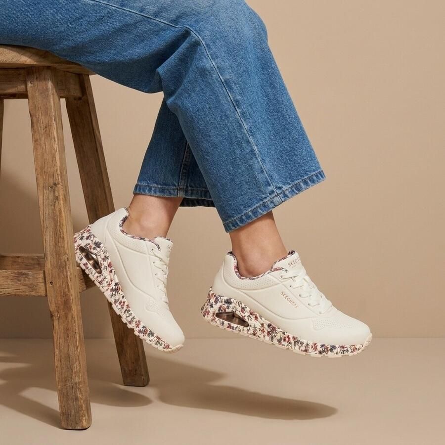 Skechers Uno Safari Time Sneakers wit Synthetisch
