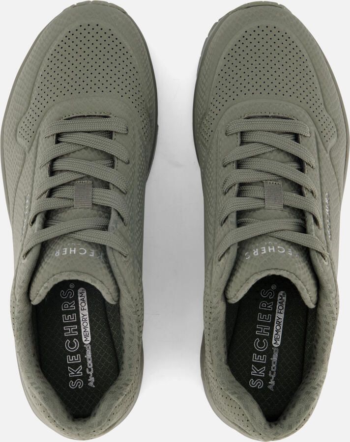Skechers Uno Shiny Scale Sneakers groen Textiel Dames - Foto 3