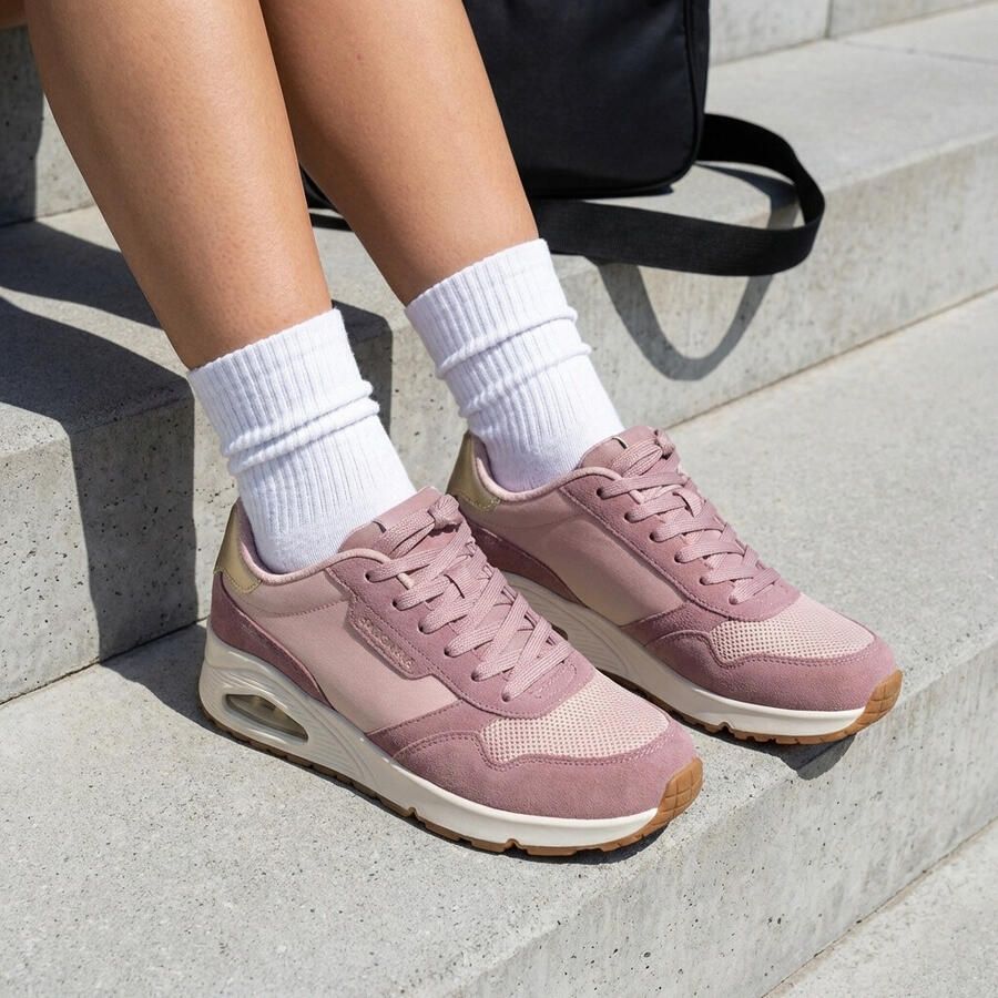 Skechers Uno Sneakers roze Suede Dames