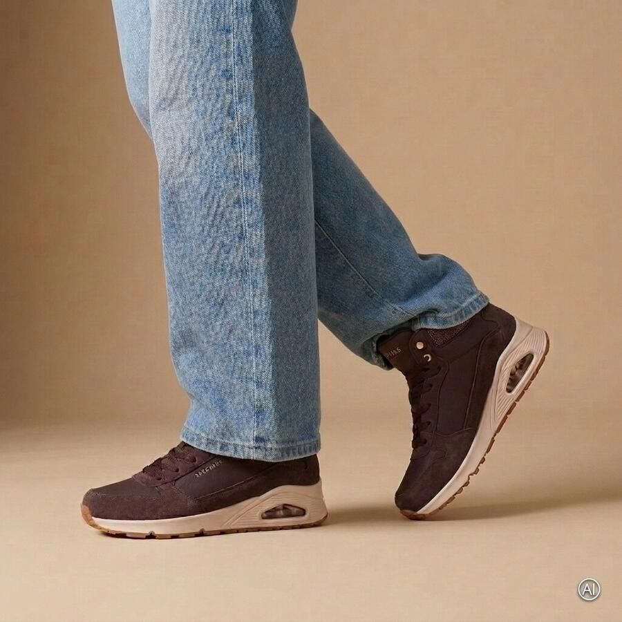 Skechers Uno Stacre Shine Veterboots bruin