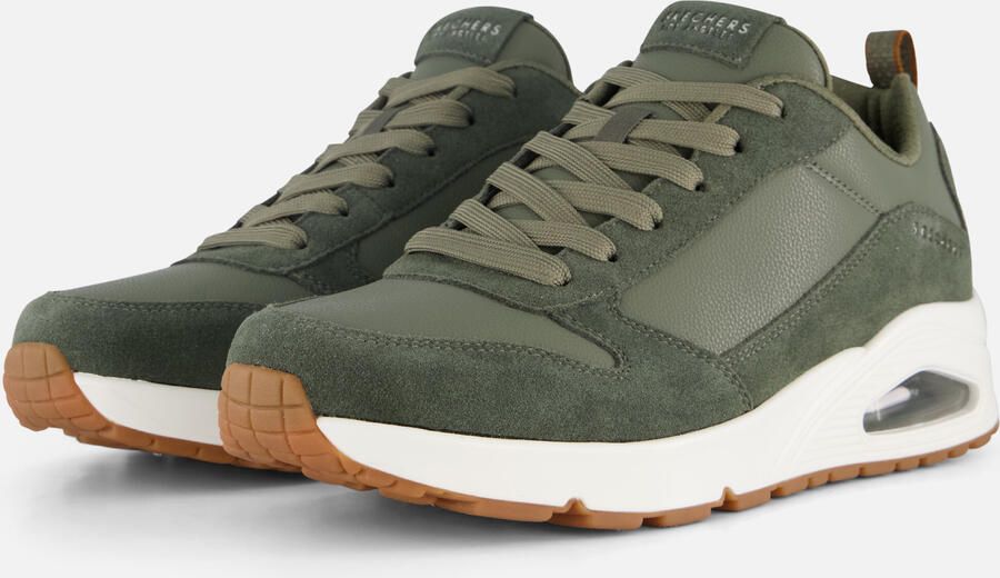 Skechers Uno Stacre Heren Sneakers Olijfgroen - Foto 4