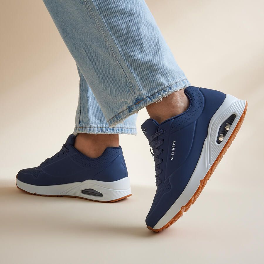 Skechers Sneakers Uno Stand on Air Vrijetijdsschoen lage schoen veterschoen met air-cooled memory foam