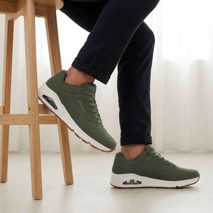 Skechers Sneakers Uno Stand on Air Vrijetijdsschoen lage schoen veterschoen met air-cooled memory foam