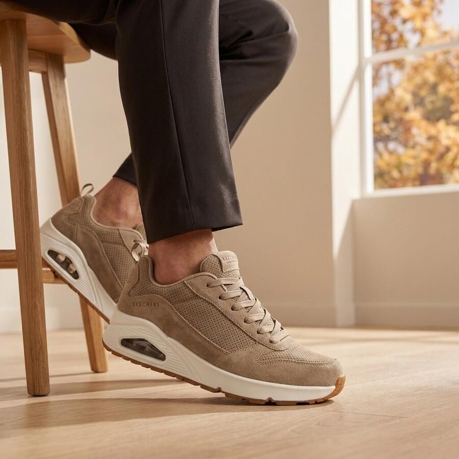 Skechers Stijlvolle Satsuma Sneakers voor de Moderne Man Beige Heren - Foto 5