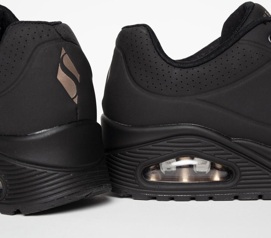 Skechers Sneakers met sleehak Uno Stand on Air Vrijetijdsschoen lage schoen veterschoen met fijne perforatie - Foto 4