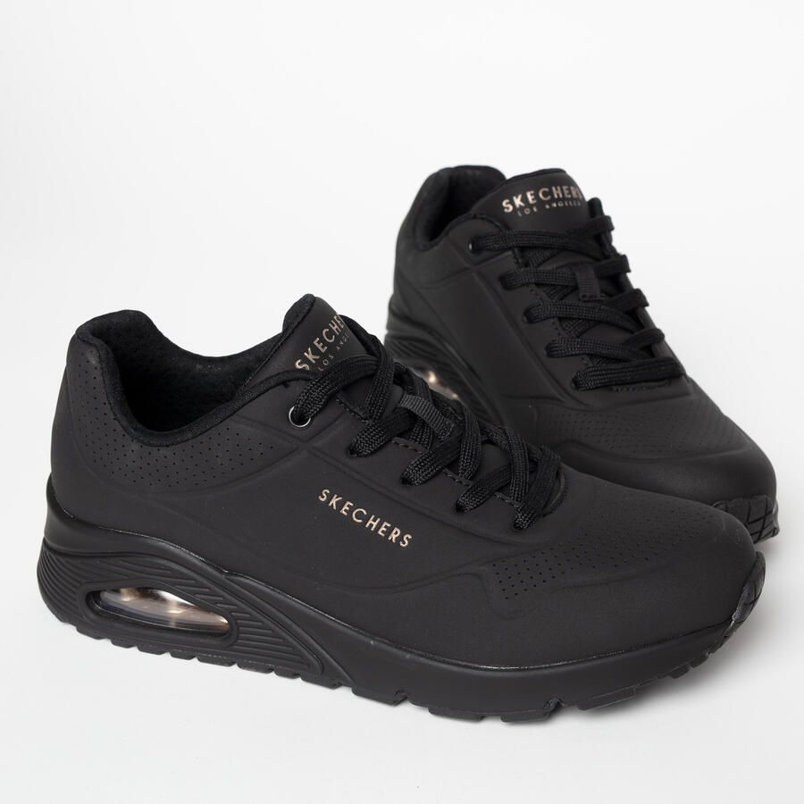 Skechers Sneakers met sleehak Uno Stand on Air Vrijetijdsschoen lage schoen veterschoen met fijne perforatie