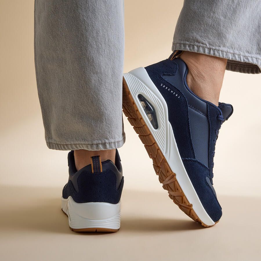 Skechers Sneakers UNO-SUITED ON AIR vrijetijdsschoen lage schoen veterschoen met modieuze sleehak - Foto 3