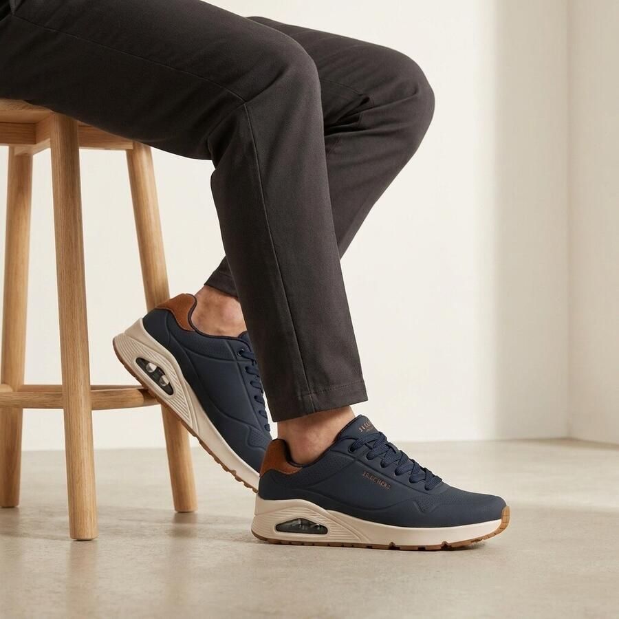 Skechers Sneakers UNO-SUITED ON AIR vrijetijdsschoen lage schoen veterschoen met modieuze sleehak - Foto 2
