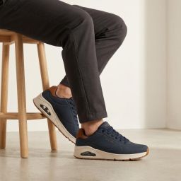 Skechers Sneakers UNO-SUITED ON AIR vrijetijdsschoen lage schoen veterschoen met modieuze sleehak