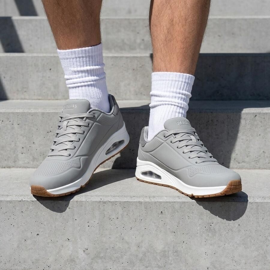 Skechers UNO SUITED ON AIR Heren Sneakers Grijs