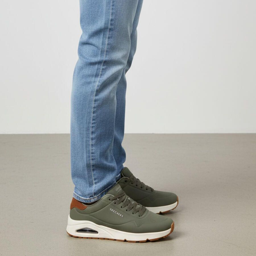 Skechers Sneakers UNO-SUITED ON AIR vrijetijdsschoen lage schoen veterschoen met modieuze sleehak