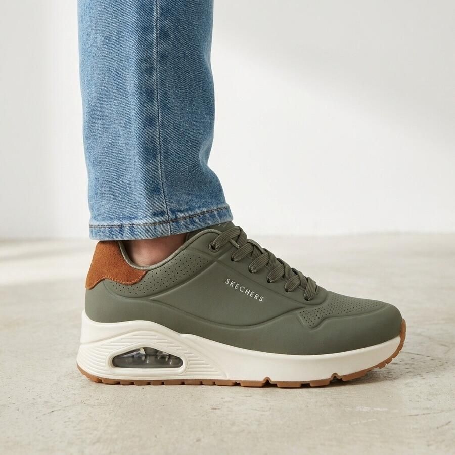Skechers Sneakers UNO-SUITED ON AIR vrijetijdsschoen lage schoen veterschoen met modieuze sleehak - Foto 2
