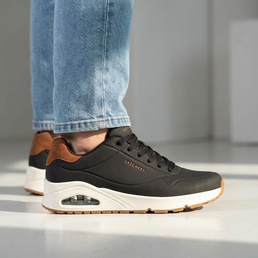 Skechers Air-Cooled Memory Foam Sneaker Black Heren - Foto 2