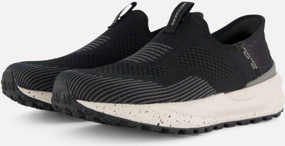 Skechers Zwarte Slip-On Sneakers met Gespikkelde Zool Black Heren