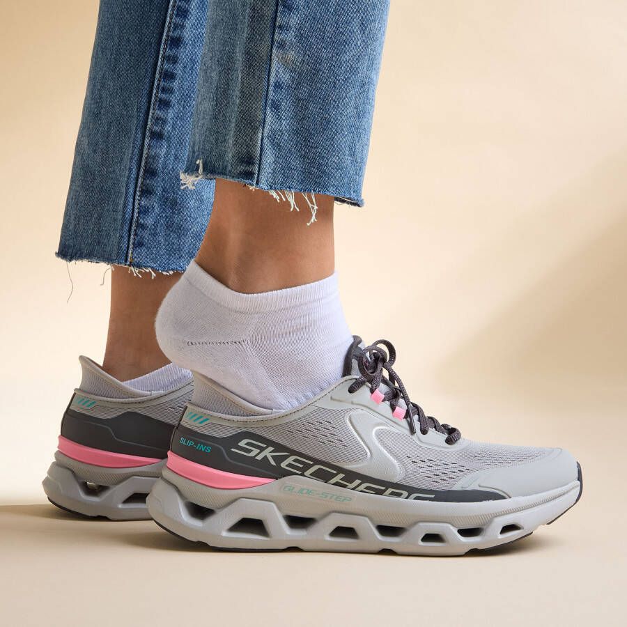 Skechers Hands Free Slip-In Glide-Step dames sneaker Wit multi