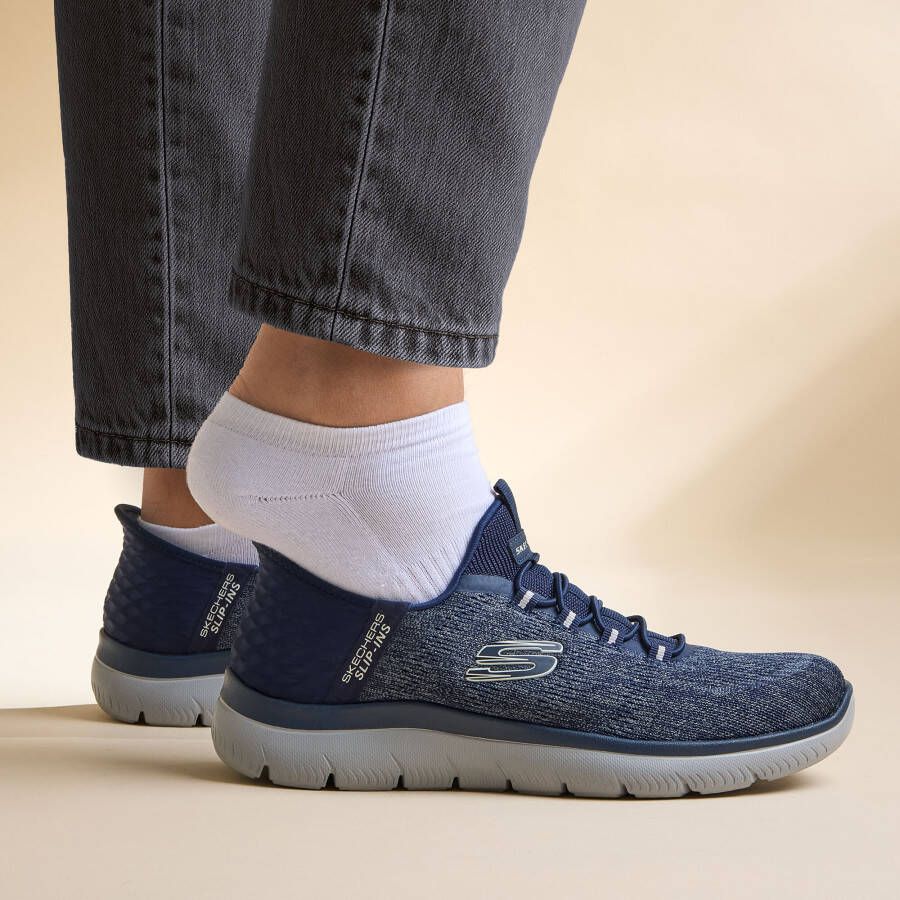 Skechers Slip-ins Summits Instappers blauw Textiel