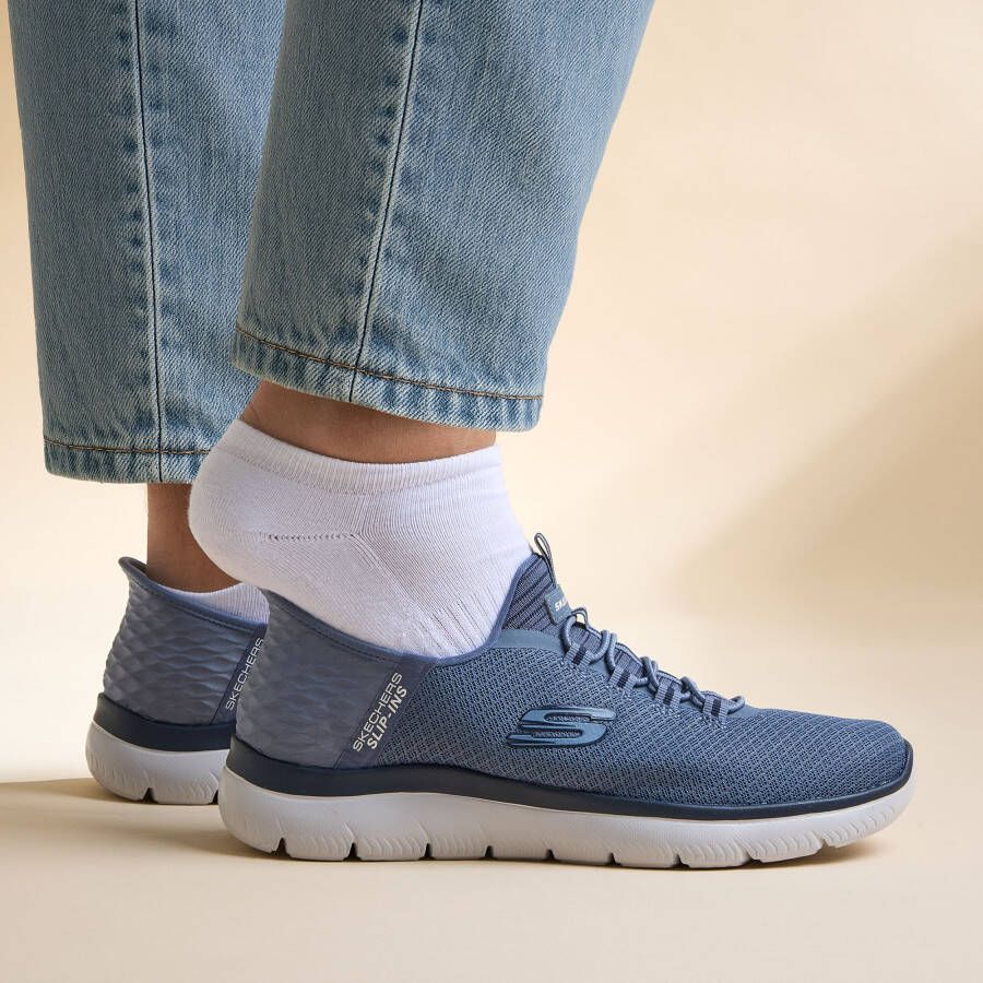 Skechers Handsfree Slip-in heren sneakers blauw Extra comfort Memory Foam