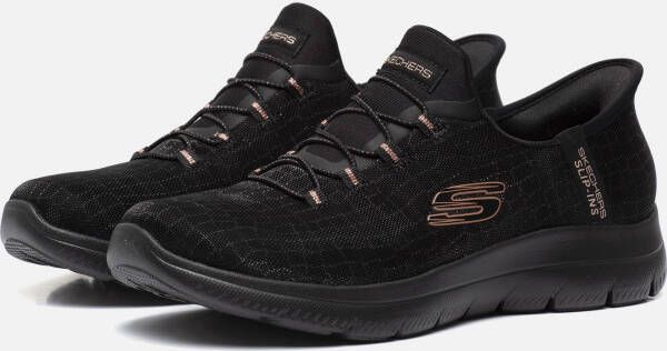 Skechers Slip-on sneakers SUMMITS-CLASSY NIGHT Slippers vrijetijdsschoen met comfortabele hielkussenfunctie