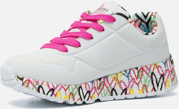 Skechers Uno Light sneakers wit multi Meisjes Imitatieleer Hartjes 32 - Foto 18