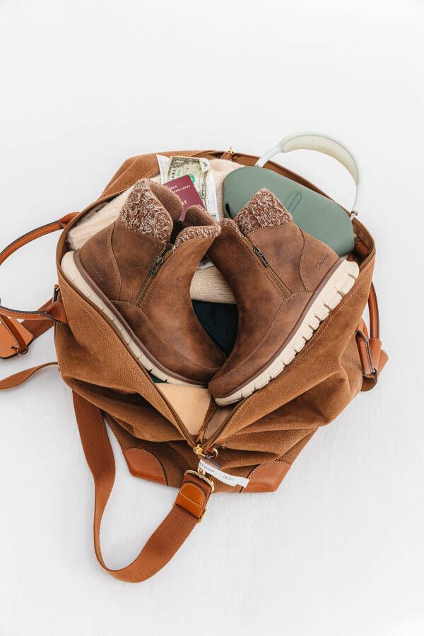 Skechers Lovely Collab Vegan Gebreide Enkellaars Brown Dames