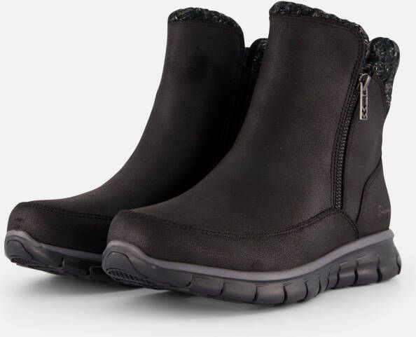 Skechers Synergy Zip Enkellaarsjes zwart