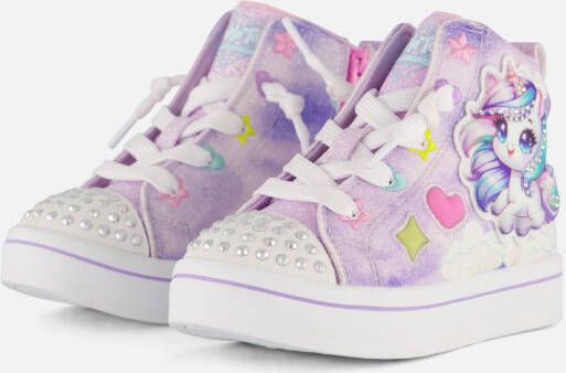 Skechers Twi-Lites 2.0 Veterboots paars Synthetisc Kinderschoenen