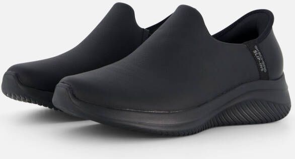 Skechers Comfortabele Zwarte Ultra Flex 3.0 Instapper voor Dames Zwart Dames