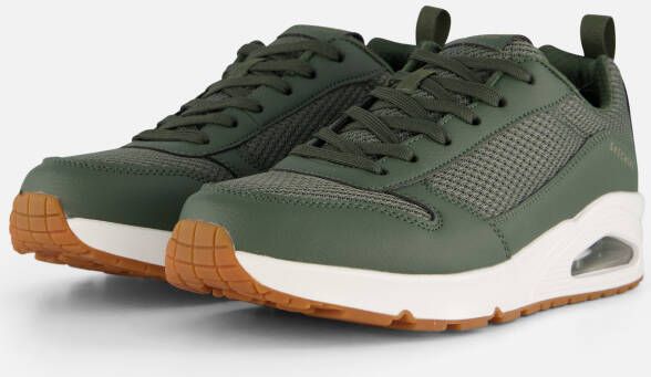 Skechers Uno Fastime sneakers groen Imitatieleer