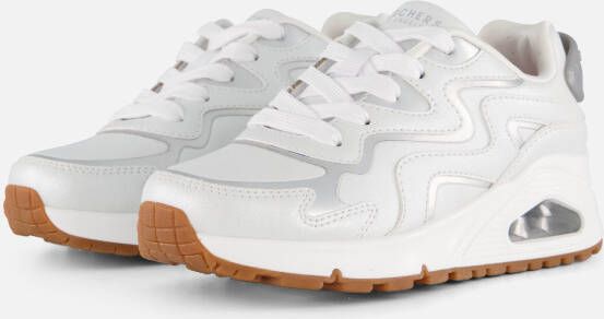 Skechers Uno Gen1-Wavy Shimmer Meisjes Sneakers Wit