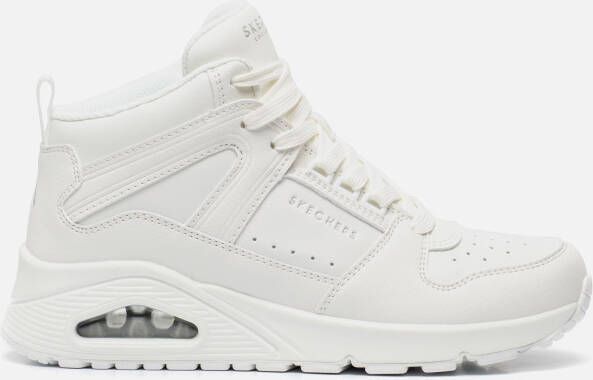 Skechers Klassieke Uno Veterschoen met Air-Cooled Memory Foam Wit Dames