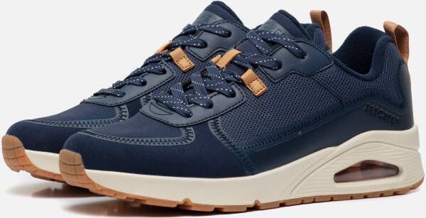 Skechers Uno Layover Sneakers blauw Textiel