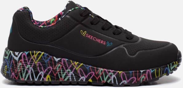 Skechers Uno Lite Sneakers zwart Textiel