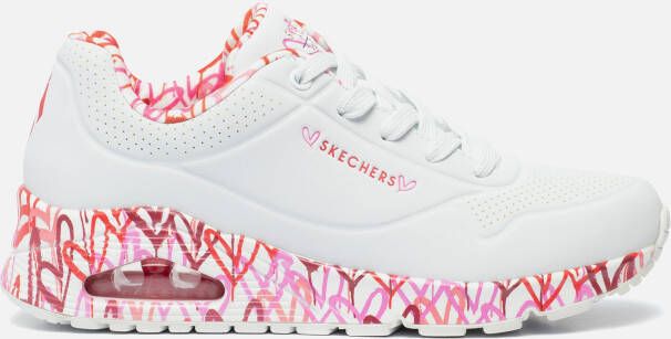 Skechers Uno Loving Love sneakers wit