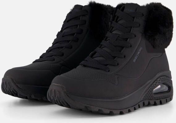 Skechers Uno Rugged Veterboots zwart Synthetisch