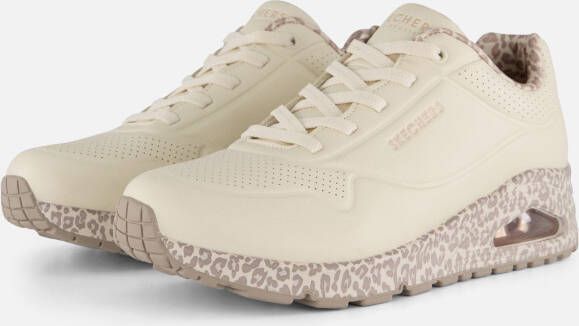 Skechers Uno Safari Time Dames Sneakers Wit