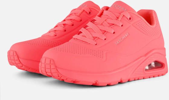 Skechers Sneakers met sleehak Uno Stand on Air vrijetijdsschoen lage schoen veterschoen met fijne perforatie