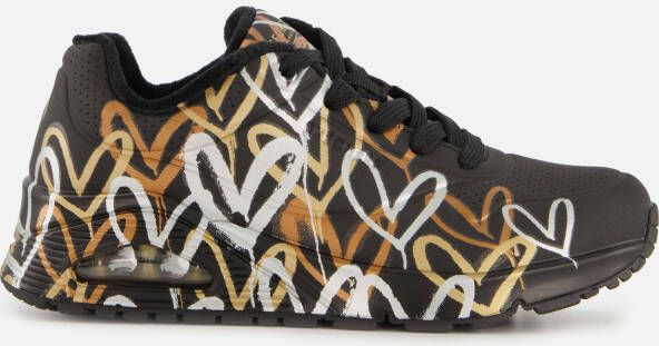 Skechers Sneakers UNO METALLIC LOVE Vrijetijdsschoen lage schoen veterschoen met trendy metallic-print