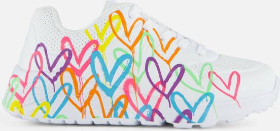 Skechers Uno Lite Spread The Love Meisjes Sneakers Wit Mutlicolour