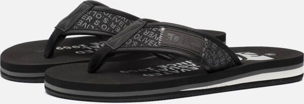 S.Oliver Slippers zwart Textiel