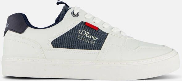 S.Oliver heren sneakers wit blauw