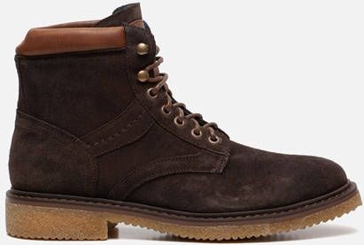 Rieker Veterboots bruin Suede