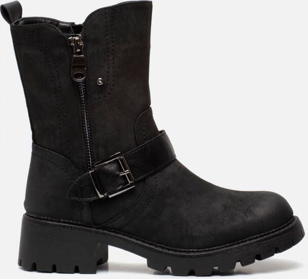 Super Cracks Supercracks gevoerde dames biker boots zwart